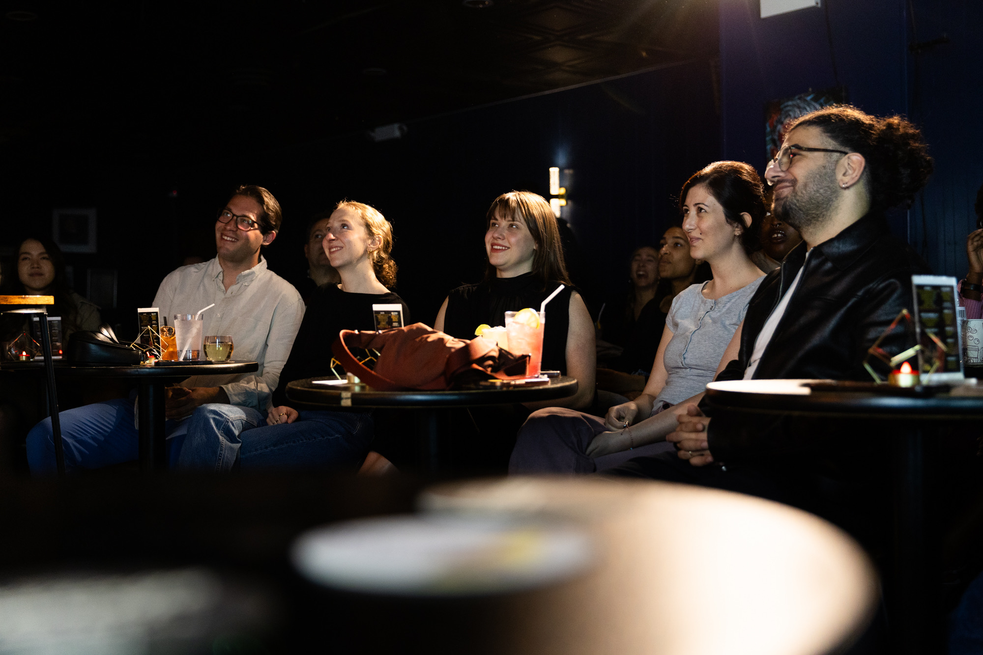 Wide shot of audience enjoying the show